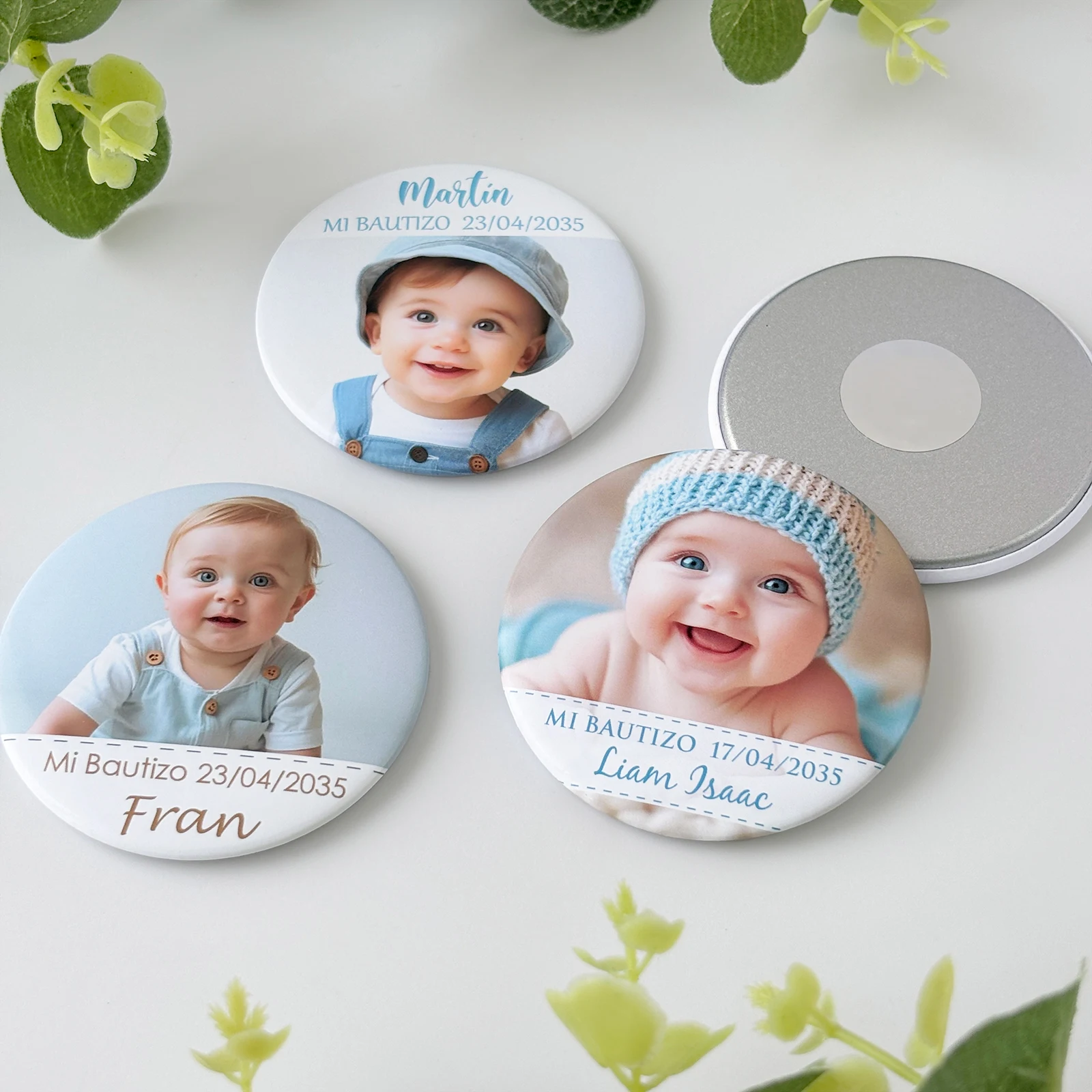 Baptism Favor Personalized Photo Magnet Birthday and Baptism Souvenir Custom Photo Fridge Magnet Gift for Guests