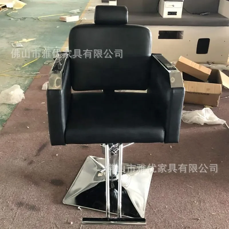 Foreign trade wholesale barber shop chair hair salon special lifting barber chair can be put down eyebrow trimming shaving
