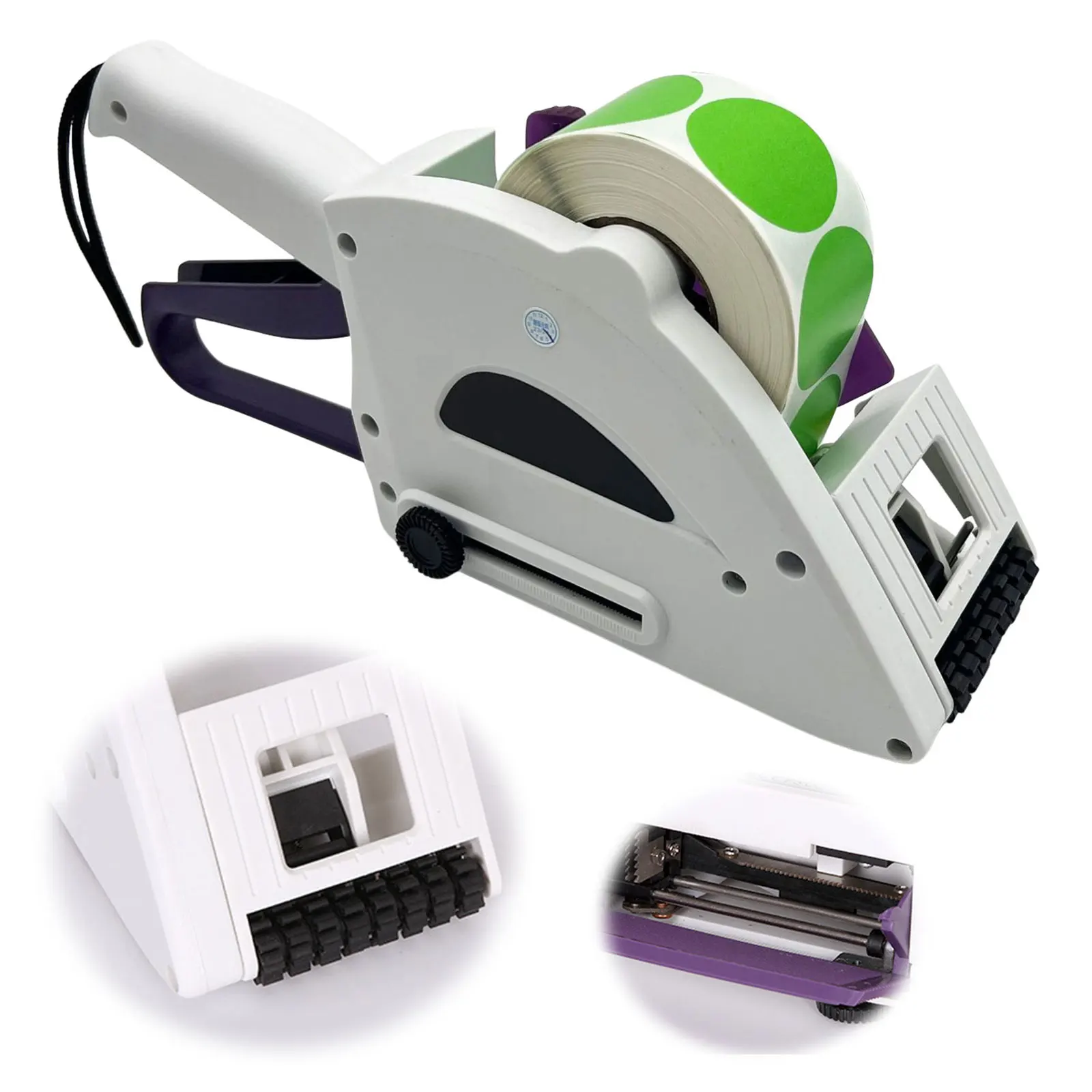 Handheld Label Gun Suitable For Labels 20-80mm Wide Barcode Stickers Labeler for Advertising/Brand/Promotional/Warning Labels