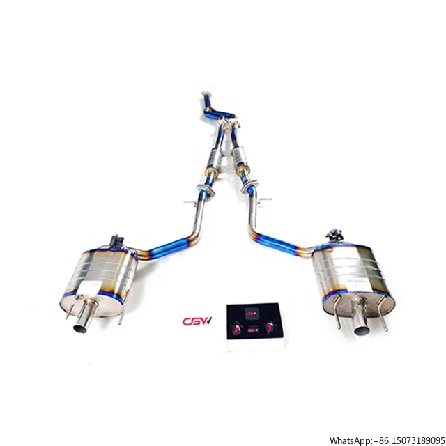 Titanium Sound Exhaust Muffler Tip with Remote Valve Control for  RC200T GS200T GS300 2.0T Cutout Exhaust Tip