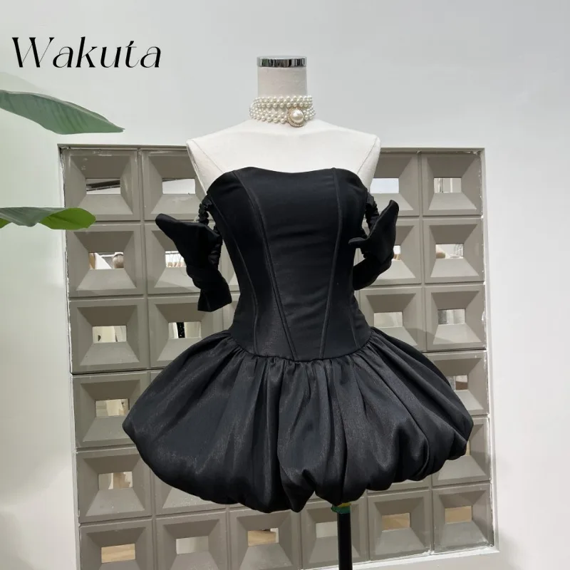 

WAKUTA Fashion Women Corset Robe Boned Sexy Bodice Dresses Bustier Big Bowknot Strap Party Waist Slimmer Ball Gown Bodycon Dress