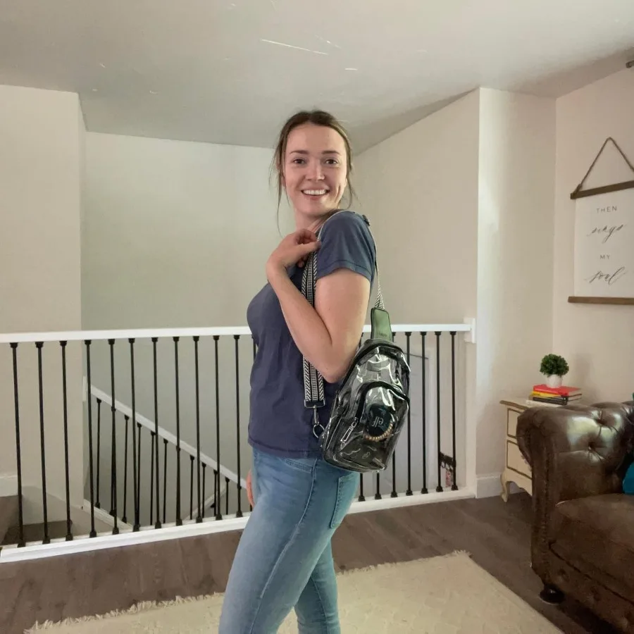 경기장 이벤트용 투명 가방 여성용 투명 지갑 경기장 크로스바디 백 콘서트 스포츠용 투명 가방