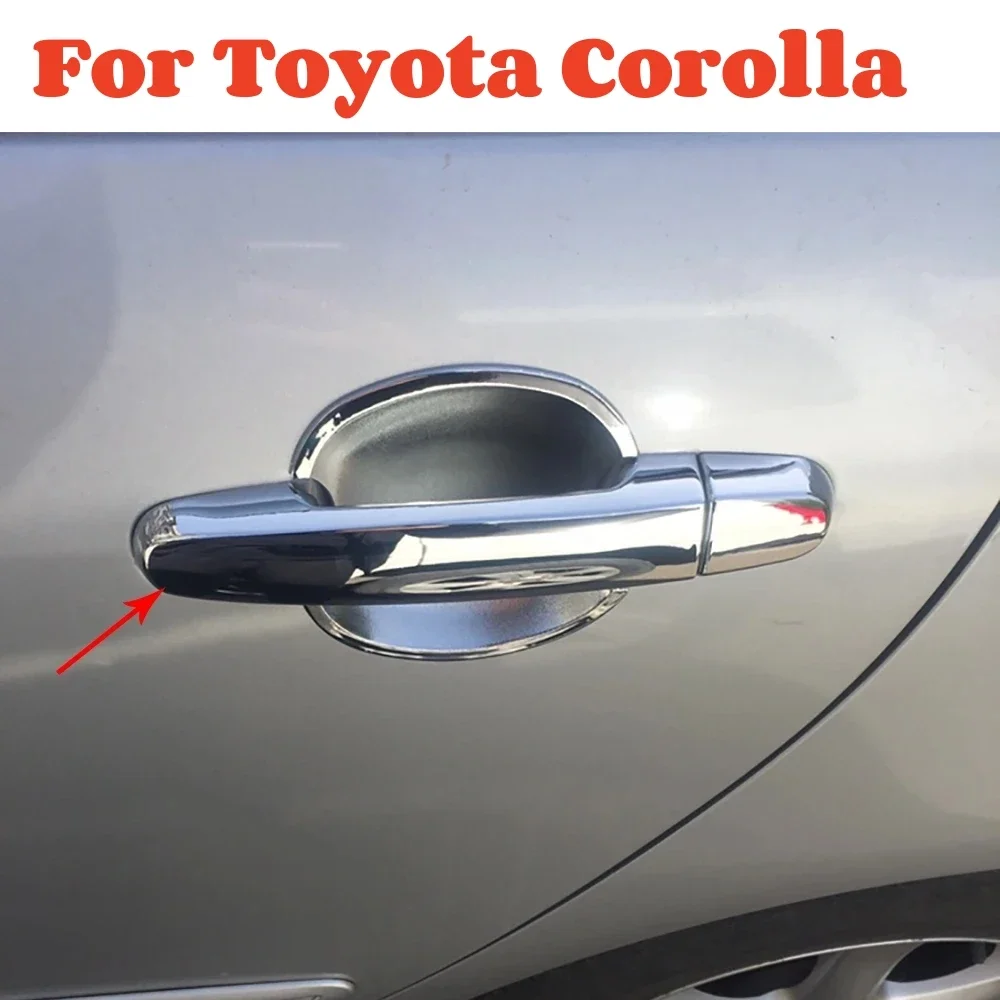 For Toyota Corolla Chrome Exterior Door Handle Cover Trim Side Handles Catch Overlay Accessories 2003 2004 2005 2006 2007 2008