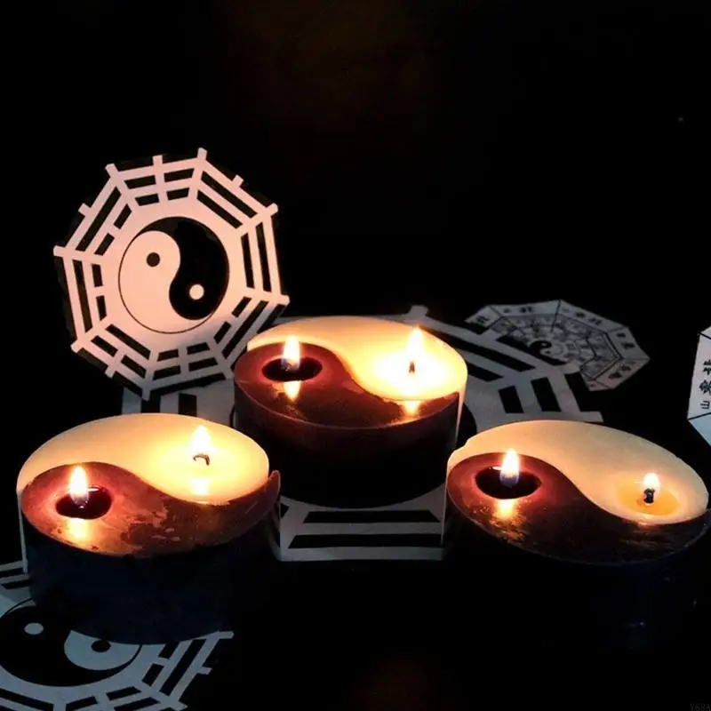 

Y88A for Chi Yin Yang UV Epoxy Resin Mold Handmade Gypsum Plaster Wax Soap Crystal Silicone Mould DIY Crafts Mold