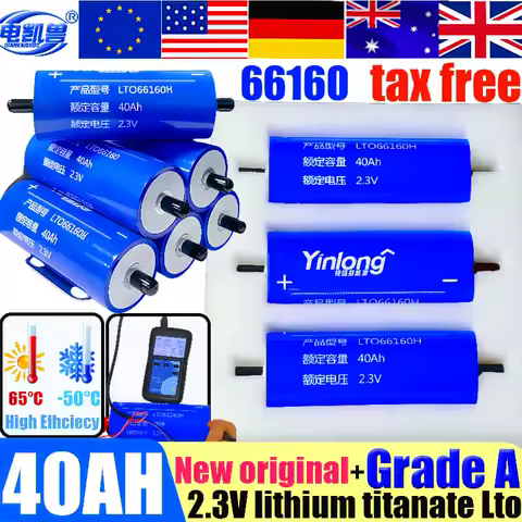 1-36pcs yinlong Original 2.3V40AH 66160 lithium titanate battery 10c DIY 12V 24V 48V rv solar speaker car power charge battery