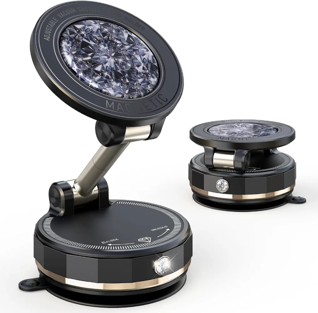 

Вакуумный магнитный автомобильный держатель для телефона MagSafe 108 + LBS, самая сильная присоска и 3000gf, самый сильный магнитный, крепление для телефона на присоске