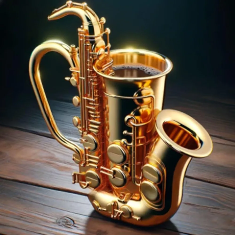 Resin Musical Instrument Coffee Mug Guitar Pattern Handcrafted Coffee Cup Durable Guitar Shaped Coffee Cup for Desktop Ornament