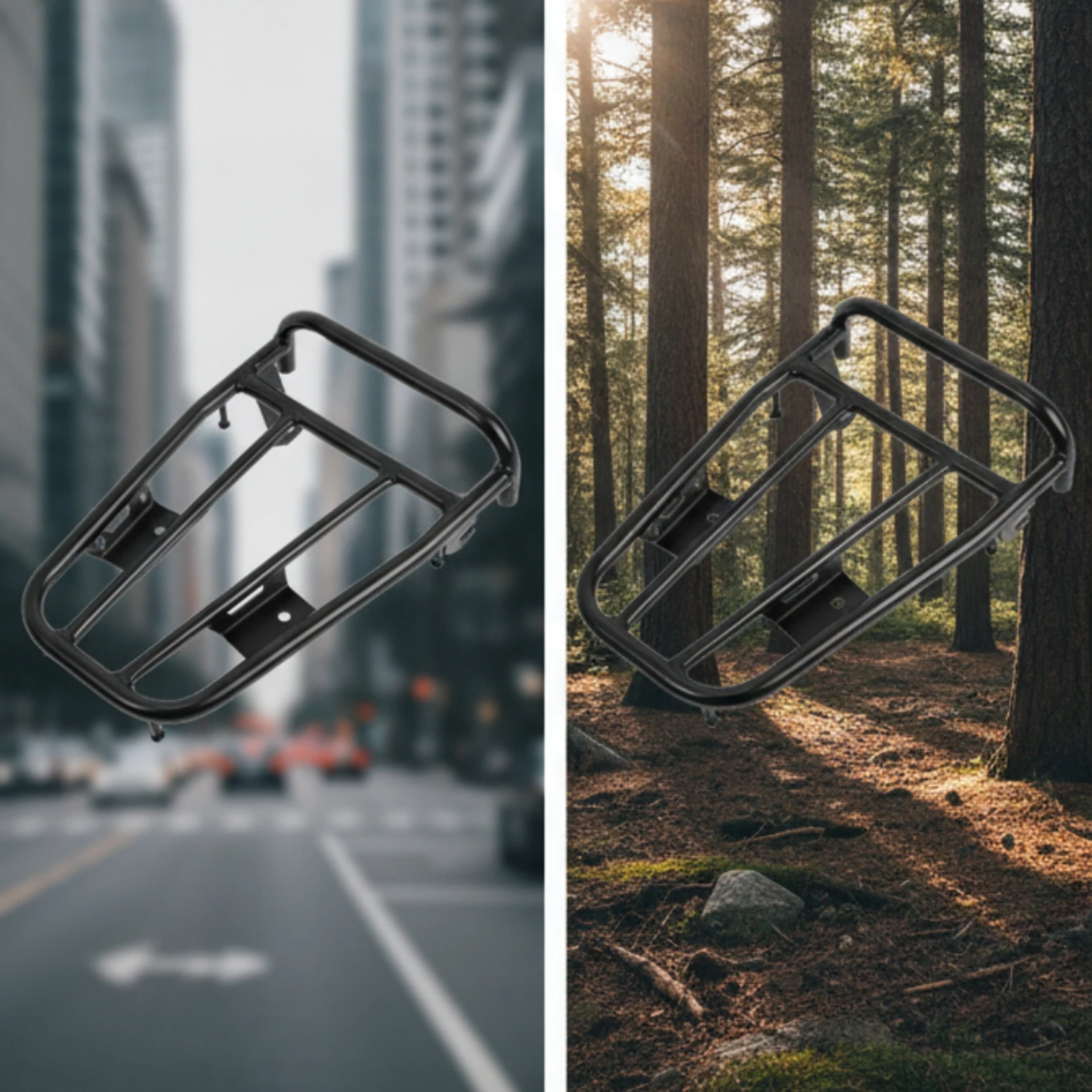 Motorcycle Rear Luggage Rack Matte Black Motorcycle Rear Rack Welded Long-Lasting for Commuters, Daily Commuting