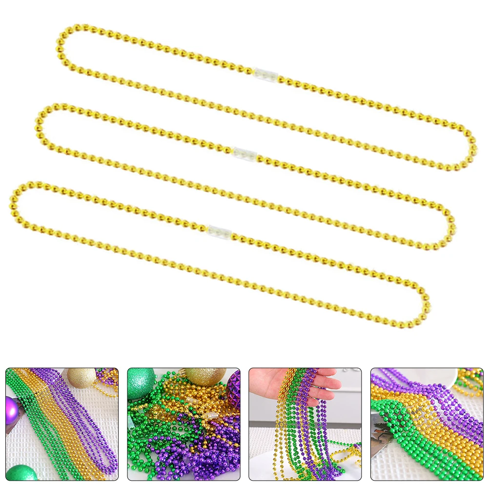 

Plastic Bead Chain Necklace Party Necklaces Bulk Fiesta Beaded Colorful Festive