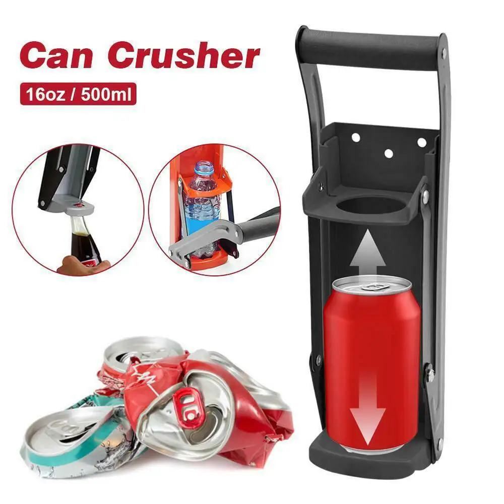 Can Press Bottle Crusher Metal Can Crushers Heavy Duty Bottle Opener Smasher Kitchen Tools For Soda Beer Cans Bottles