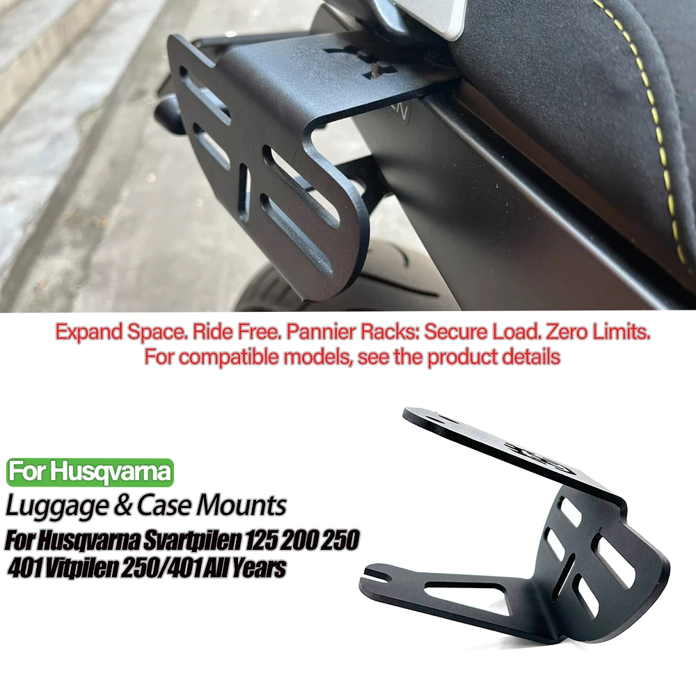 

Motorcycle Side Bag Holder Fit for Husqvarna Svartpilen 125 200 250 401 Vitpilen 250/401 Side Panniers Rack Right