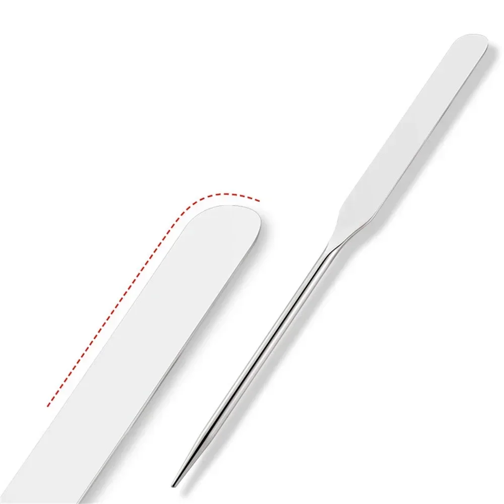 Palette Tray Stainless Steel 2PC Mixing Rod Set Makeup Toner Spatula Mixing Stick Foundation Cream Mixing Cosmetic Make Up Tool