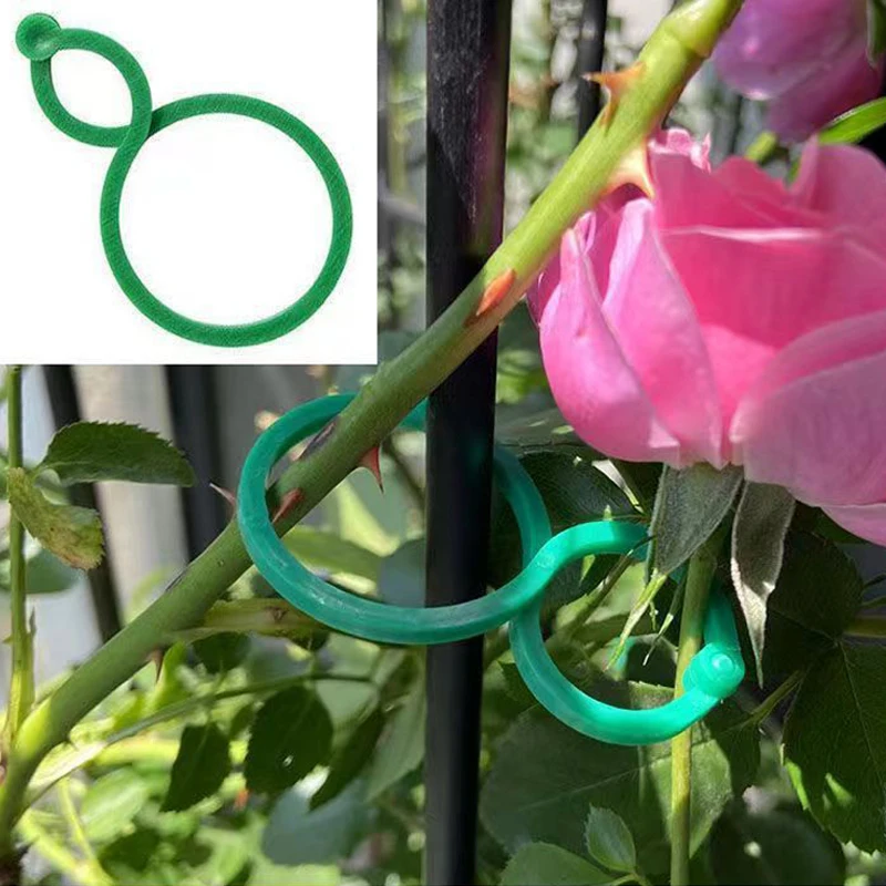 100pcs Plant 8-shape Buckle, Garden Greenhouse Fruits Vegetables Seedlings Grapes Vines Snap Twist Ties, Plant Cable Ties