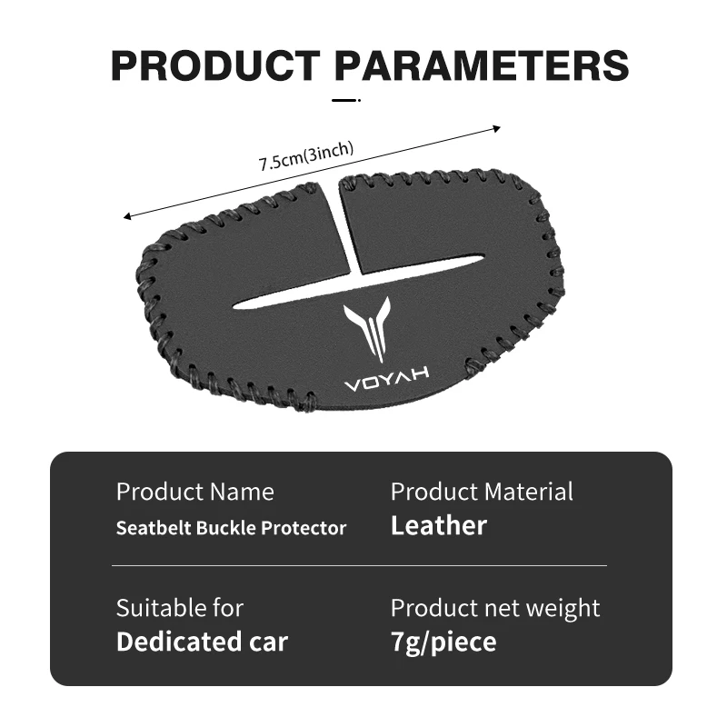 Protezione antigraffio in pelle con fibbia per cintura di sicurezza per auto per Voyah FREE 2021 2022 2023