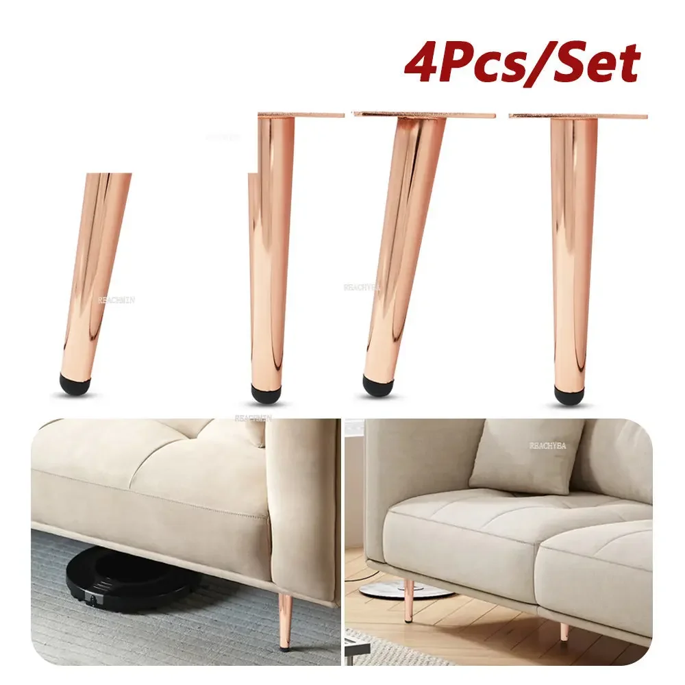 

4Pcs Sofa Legs Metal Furniture Legs Height 10/12/15/17/20/25/30CM for Tv Cabinet Bed Coffee Table Feet Tapered Replacement Legs