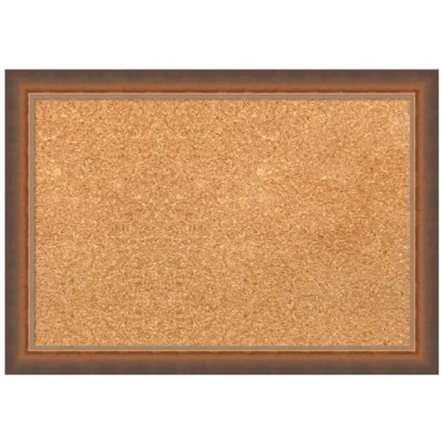 

Натуральная пробковая доска для стен 14x20, доска для заметок с бронзовой рамкой, маленькая пробковая доска для офиса, декор для дома, современная пробковая доска для организации пространства