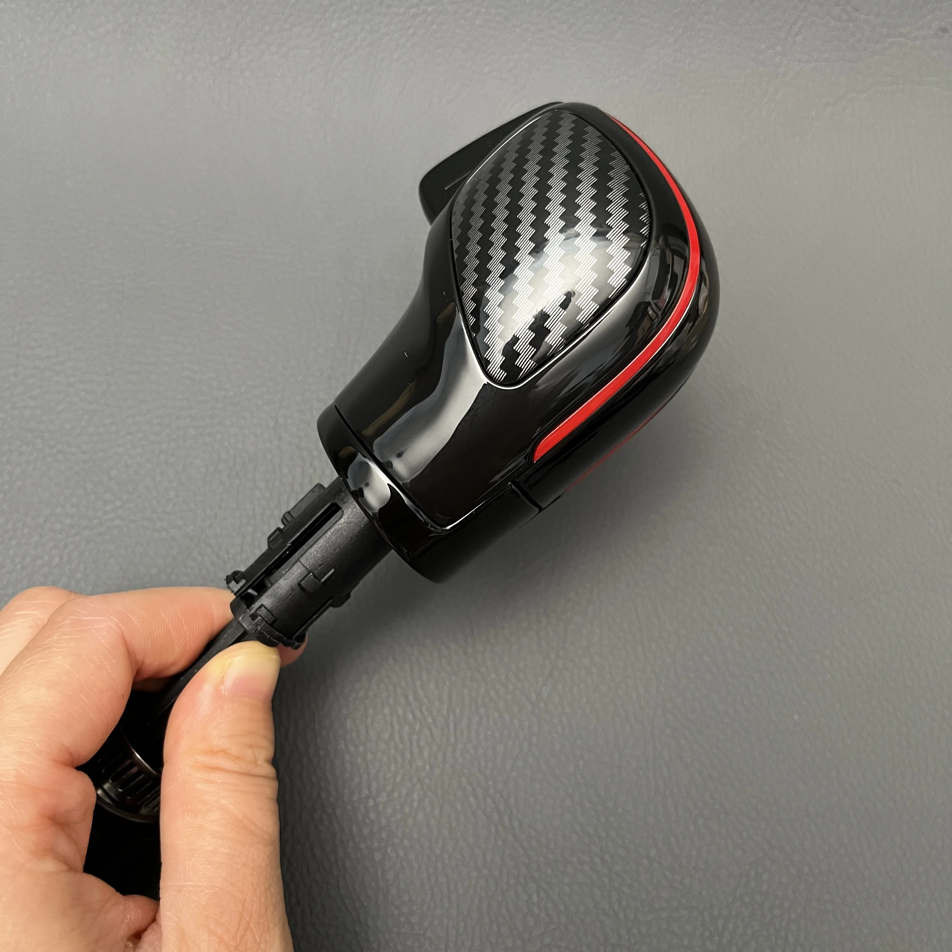 Leder-Automatik-DSG-Schaltknauf für VW Passat CC Golf 6 GTI Jetta MK6 GLI Schalthebelknauf Innenraum-Ersatzteile – Detail 4