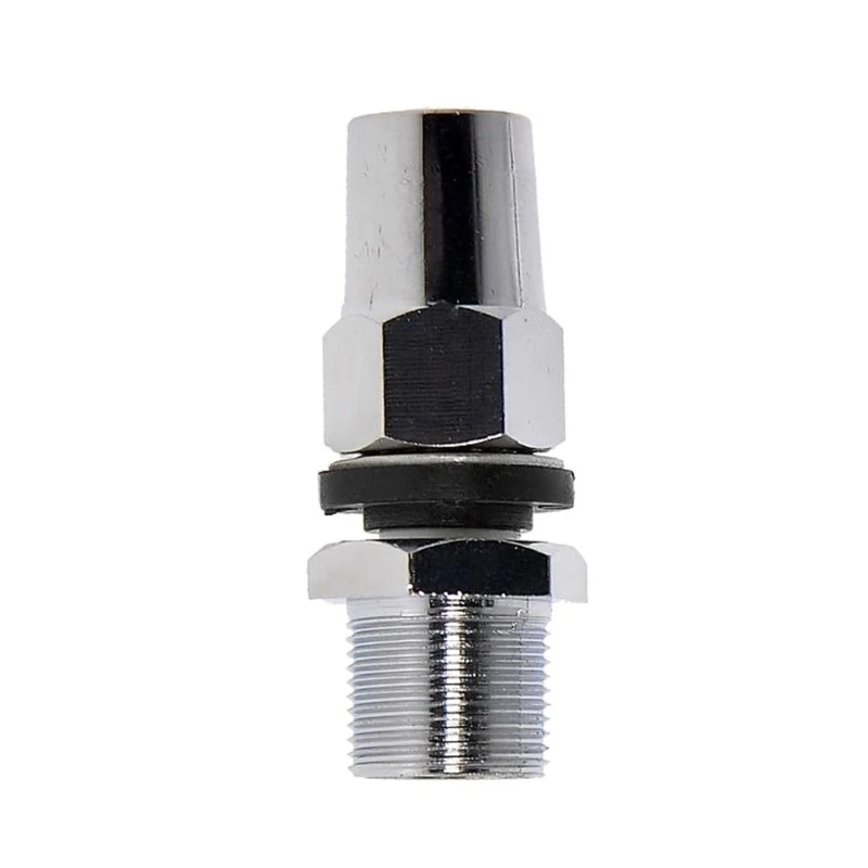 3/8 "x 24 Stud CB uchwyt na antenę do tak 239 Adapter pasuje do 1/2" otwór przez ciężki chromowany niklowany mosiądz do antena radiowa szynki CB — zdjęcie 4