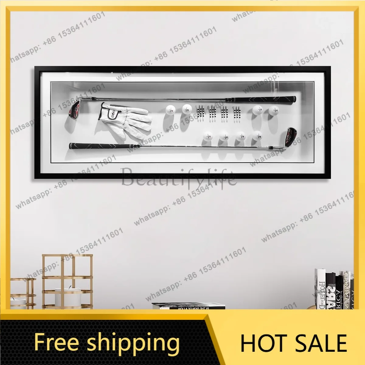 LJY modern light luxury three-dimensional physical installation painting, high-end villa in the model room of the sales office