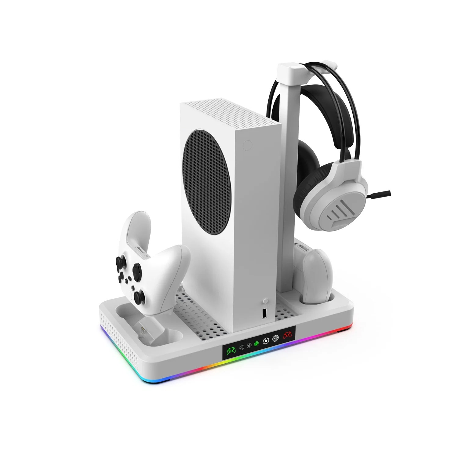 

Cooling Fan Base For Xbox Series X/S Host Multifunctional Charging Rgb Headphone Hook