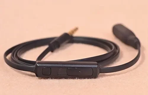 Vmota-Cabo de áudio com controle remoto em linha, microfone, controle de volume universal para Apple,Android 1.0 M, linha estendida, preto, 3,5mm