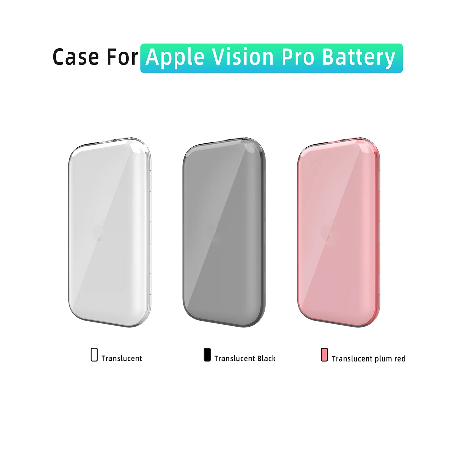 

For VISION PRO Battery Protection Case For App Head Display Battery Full Case TPU Soft Adhesive Transparent