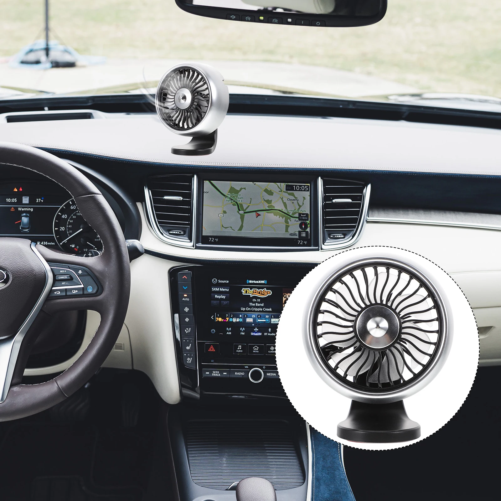 

Fan USB Cooling Car Air Conditioner Small Portable Vehicle Fan for Home Office Use Adapter Compatible Charging