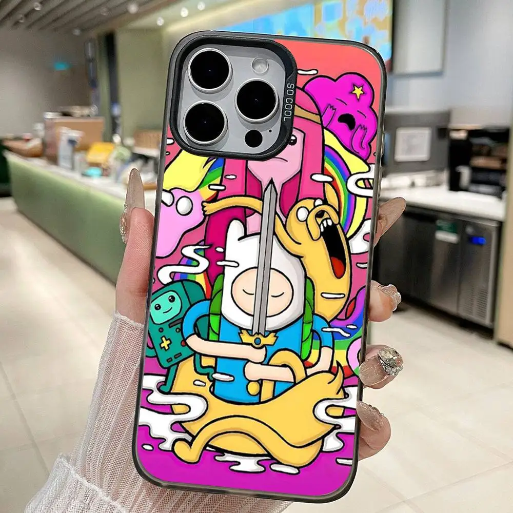 Cartoon A-AdventureS Time Phone Case For IPhone 17 16 15 14 13 12 11 Pro MAX Shockproof Back Anti Fall Cover view 5