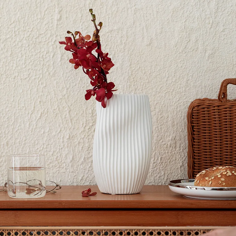 Ceramic Vase, Dried Flower Arrangement Vase, Hydroponic Vase, Irregular and Beautiful Flower Pot