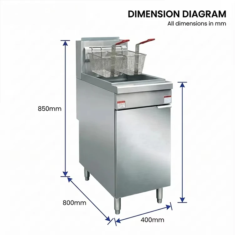 Deep Fryer Machine Commercial Floor Type f or Hotel Kitchen