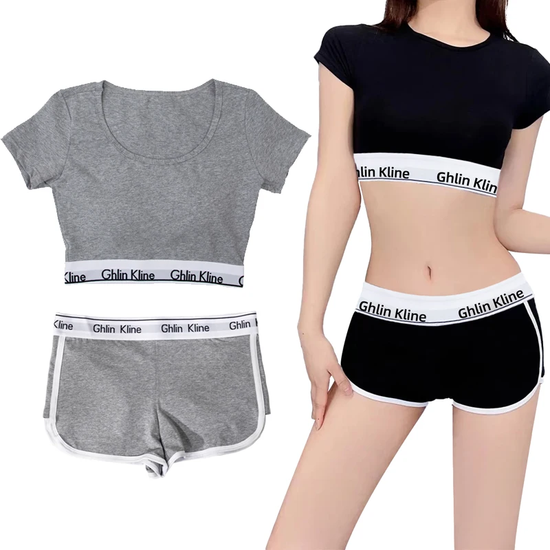 GK Fashion Women Sponge Pad Vest and Shorts Set Pure Cotton Bra with Panty Kit