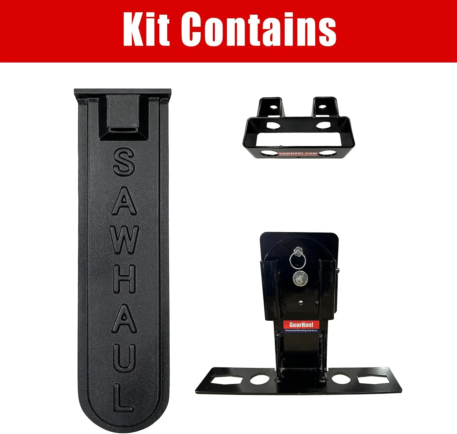 Kit de Porta-Motosserra Universal Snap-Lock, Compatível com Polaris Rangers e Generais, Canam Defenders, 20 "Preto
