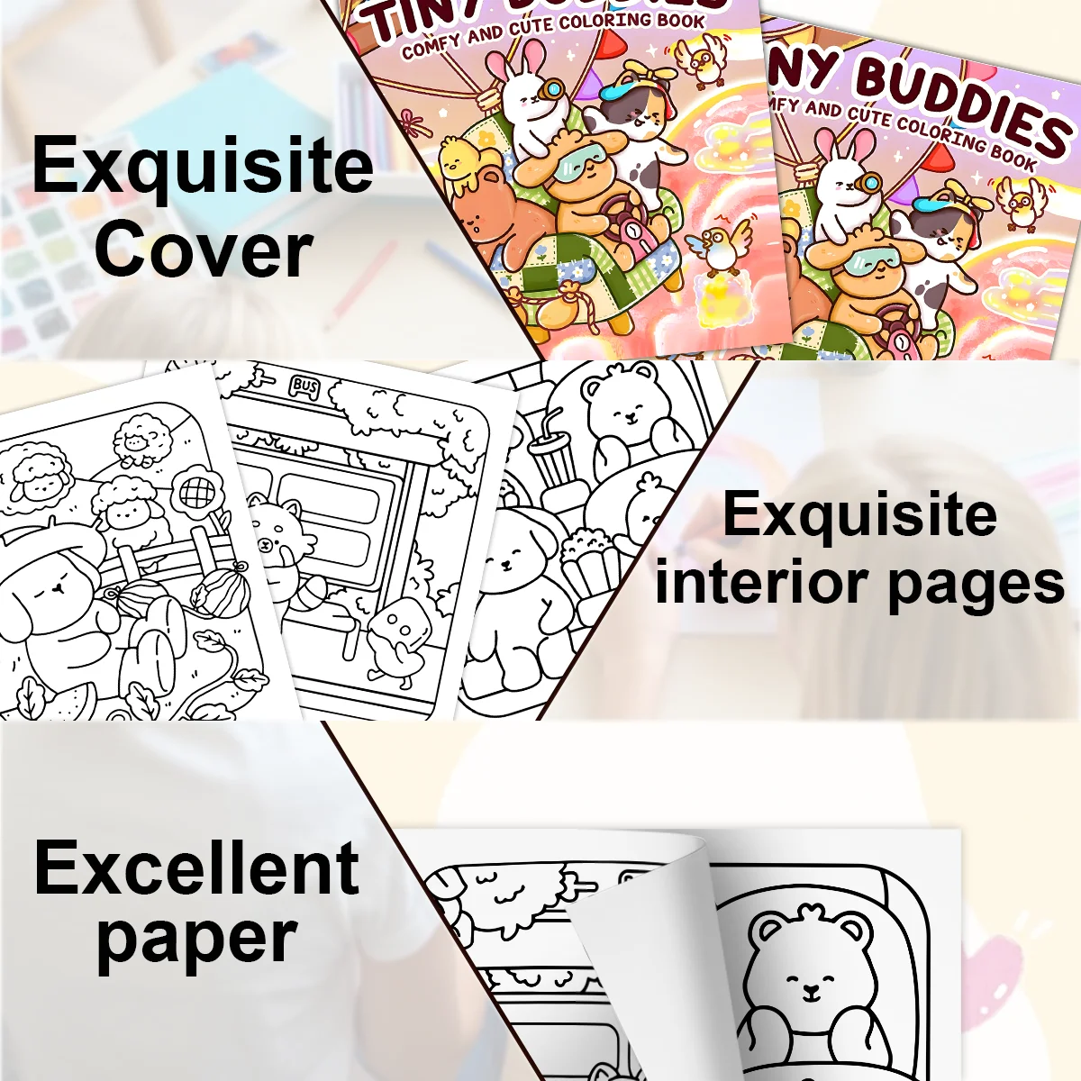 สมุดระบายสีสุดสนุก: หนังสือภาพที่พิธีขึ้นหัวใจสําหรับเพื่อนและครอบครัวที่สร้างสรรค์