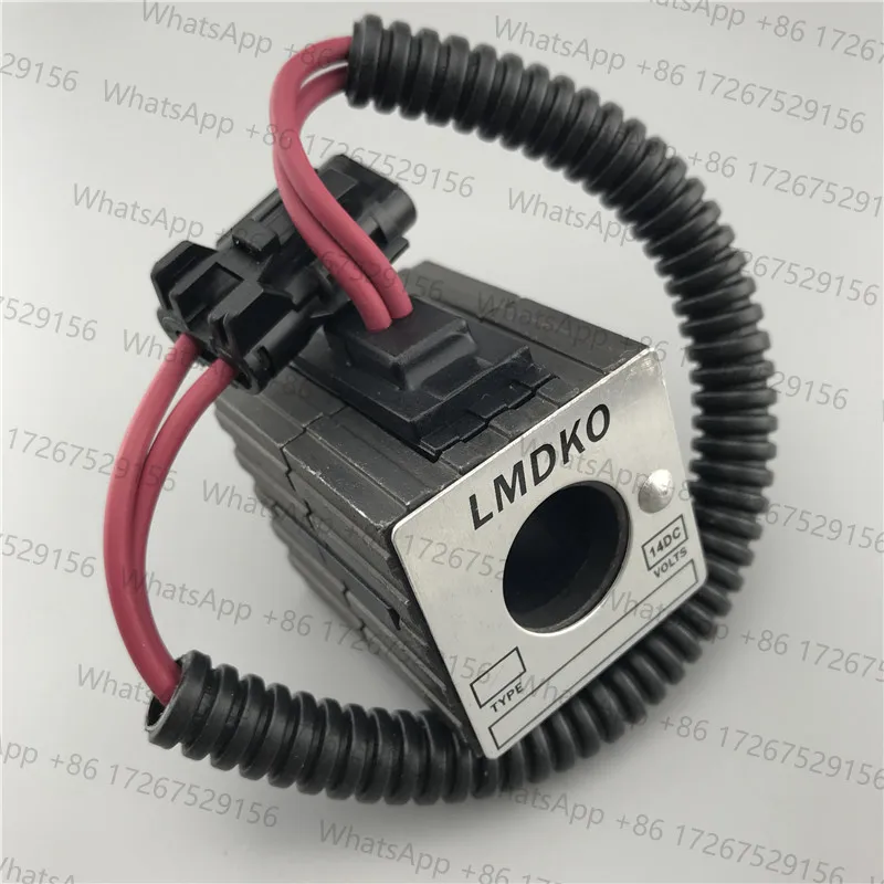 LMDKO Solenoid Valve Coil 60/65/75 Inner Diameter 16mm Height 42mm Safety Lock 12v 24v XUGONG Excavator VOREVO SANY JCM SHANHE