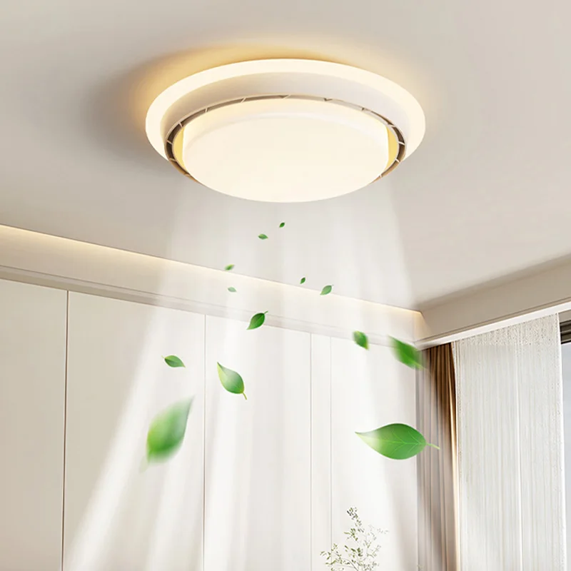 Bladeless Fan Light, Bedroom Light, Modern Minimalist Circular Ceiling Light, Intelligent Silent Invisible Fan Light