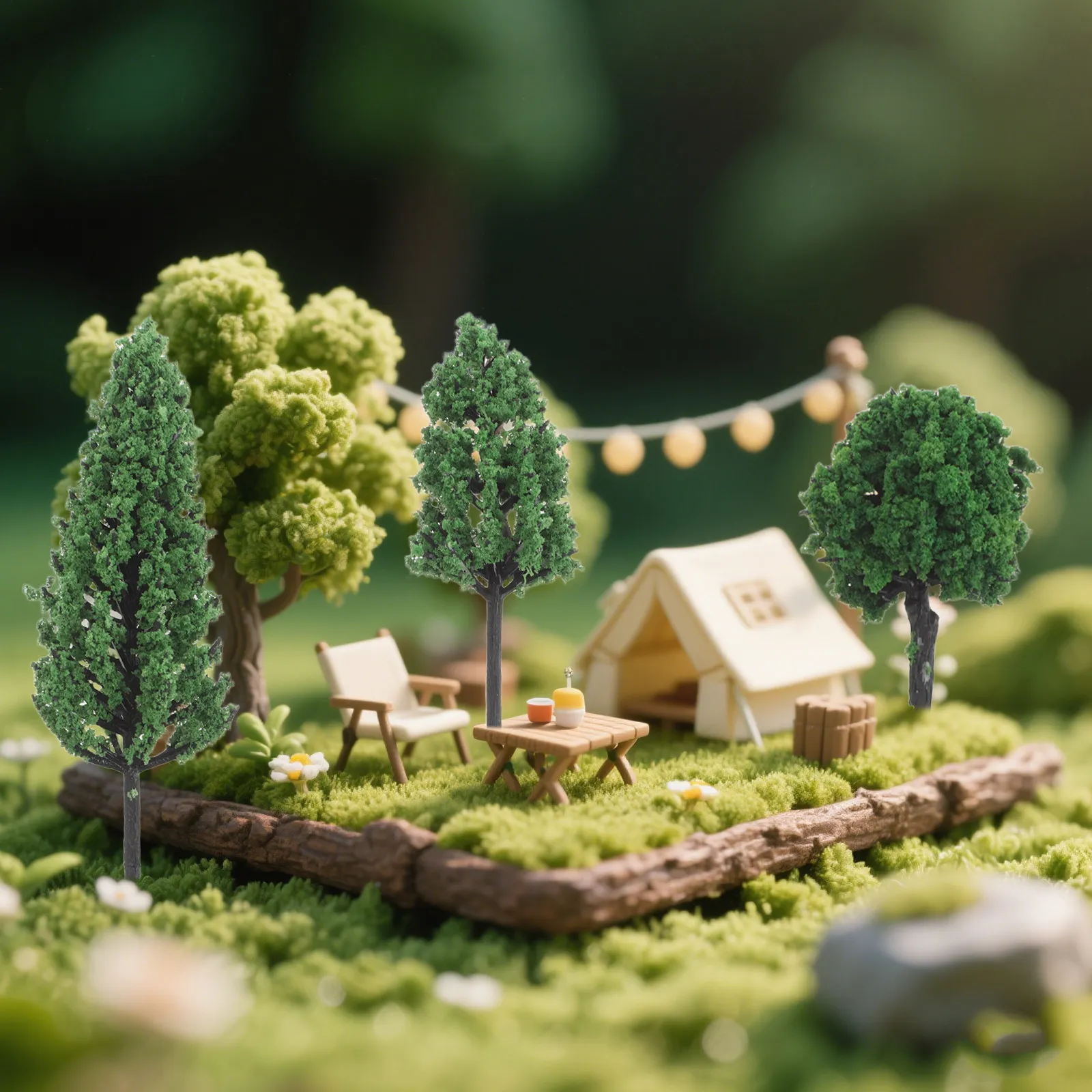 50Pcs Miniature Train Scenery Trees Realistic Architecture Landscape Decoration Small Artificial Trees for Sand Table