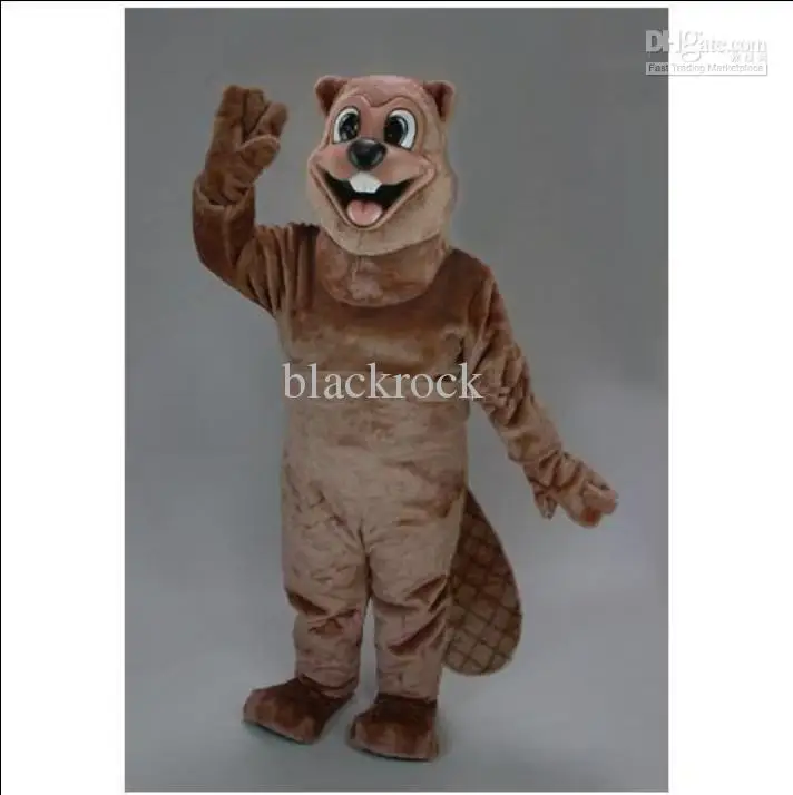 Costume de mascotte de dessin animé de castor en mousse pour adultes, robe de paupières de Noël en peluche, costume d'Halloween, offre spéciale, nouveau