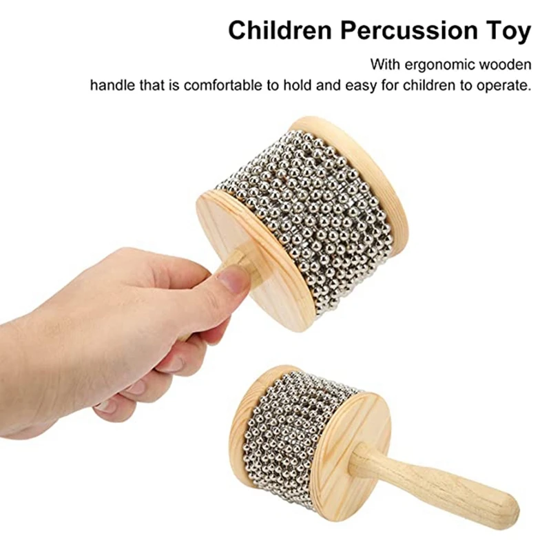 Wooden Kabasa, Steel Ball Hand Crank Toy, Portable Children's Teaching Instruments For Home And Kindergarten