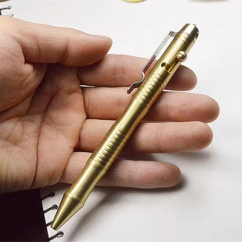 1PC Brass EDC Signature Pen With Writing Multi-functional Portable Pen Ball Point Pen