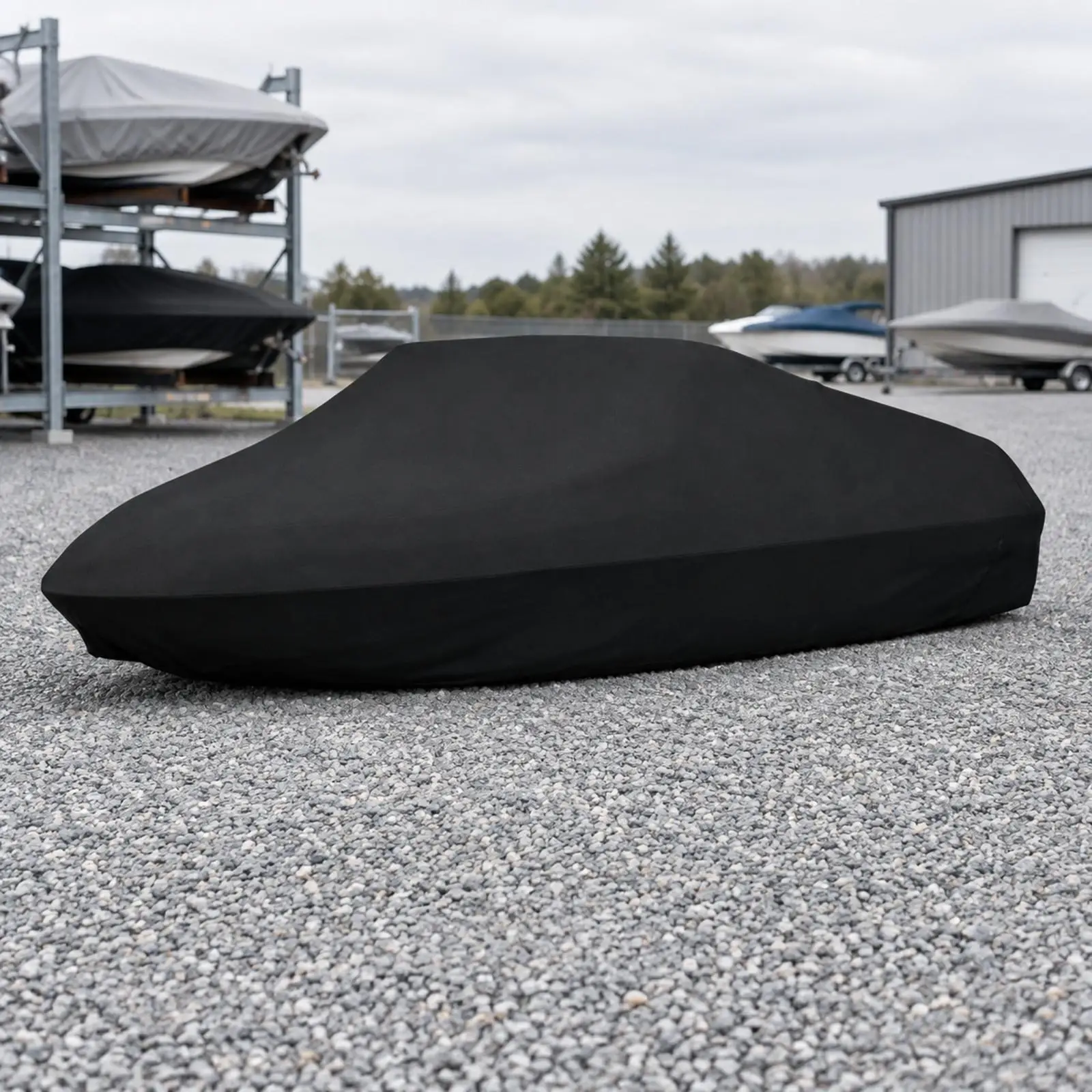 V Shaped Boat Cover Water Resistant Oxford Cloth Protects from Sun Rain for Boats Up to Dock Use