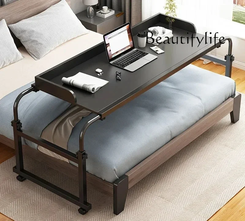 L Hogar Decoración Length& Height Adjustable Rolling Table Computer Desk Home Office Writing Desk Notebook Table Top Desk Sofa B