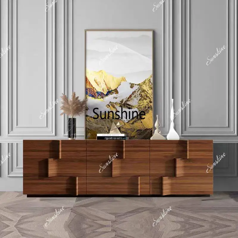 

Nordic creative side cabinet modern simple entrance entrance wabi sandy wind retro