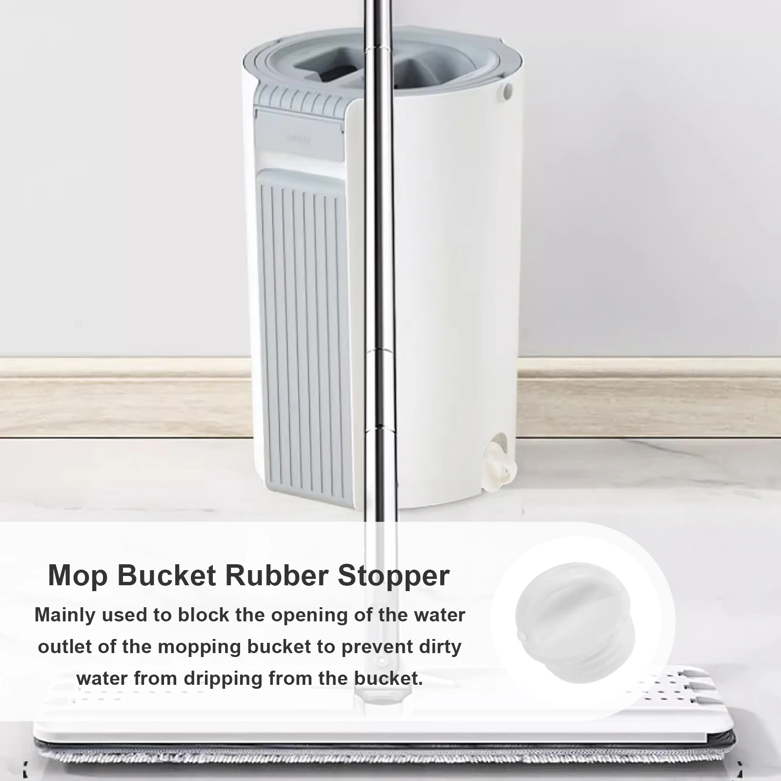 

4pcs Mop Bucket Stopper Rubber Sealing Plug Leakproof Small White 3 3CM Replacement Drain Outlet Accessories Wide Application