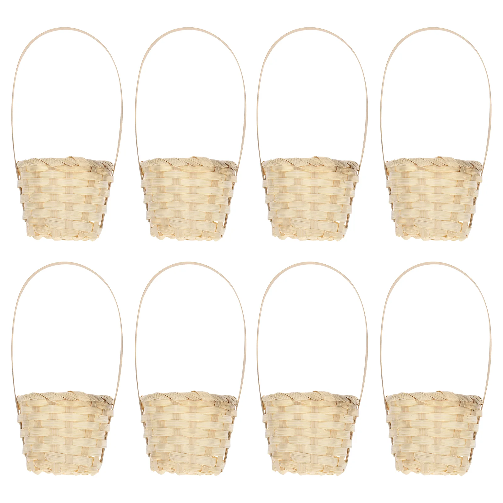 

8 Pcs Baskets Woven Storage Miniature Flower Decorate Handheld Girl Party Gift Packing