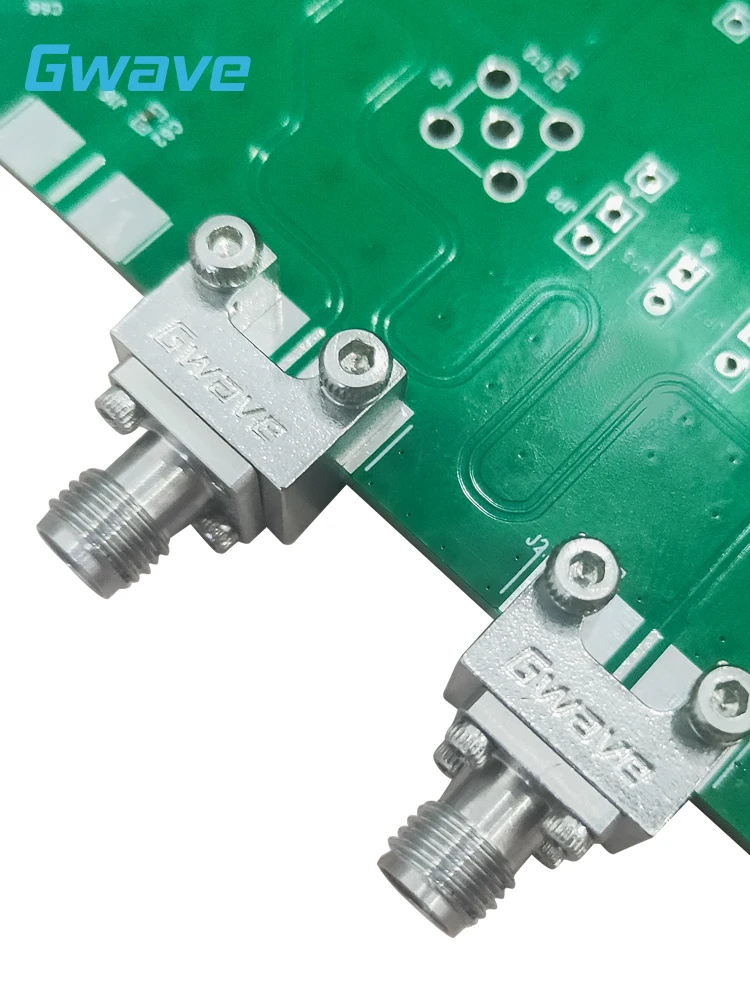 SMA-KFD0830 straight through double hole flange DC-26.5GHz RF microwave solderless connector