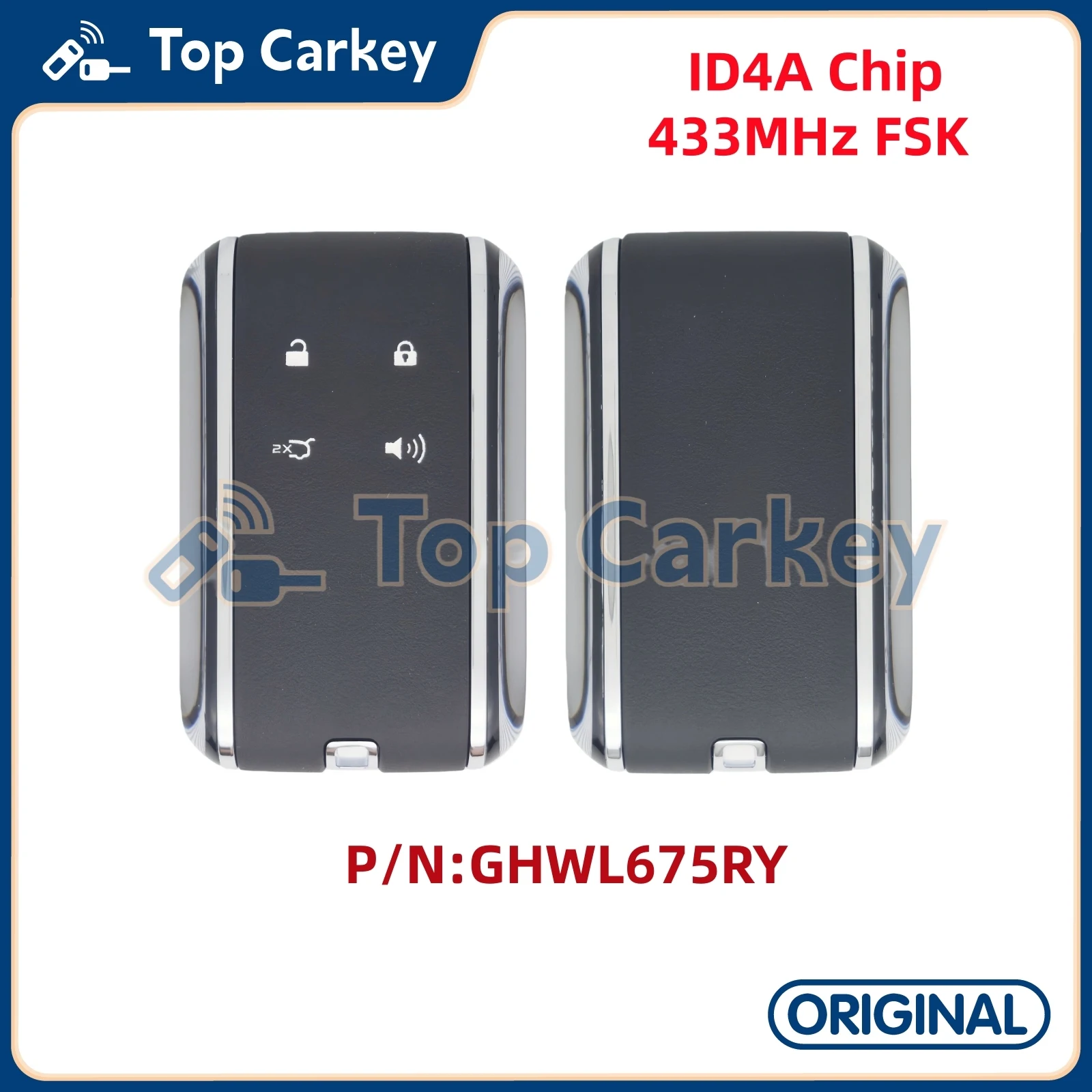 TopCarkey Original OEM GHWL675RY GJGC676RY Smart Remote Key ID4A