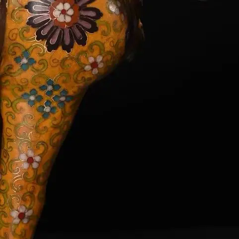 

22 "Старый Сицкан, народная коллекция, старая бронза, перегородчатая эмаль, статуя лошади Тан Ма, счастливая лошадь, сбор fortune, орнамент, городской дом