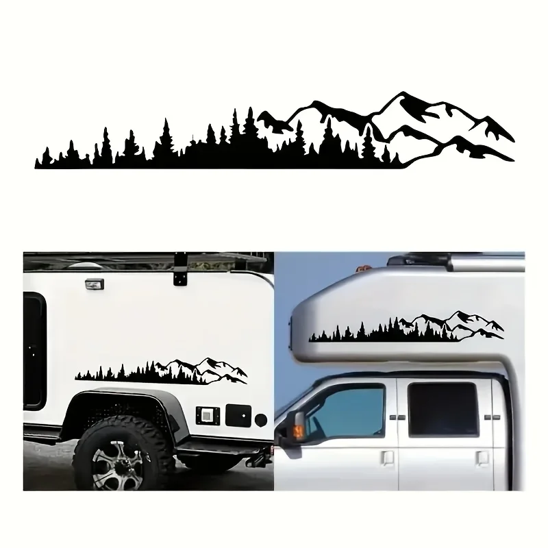 

2 Scenery Mountains and Forests Landscape Vinyl Decal - Durable、Easy-to-apply stickers