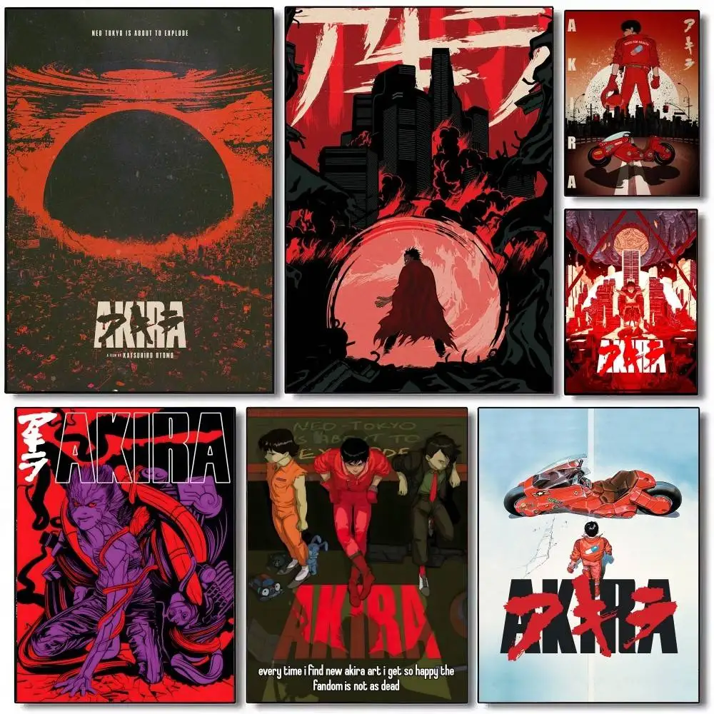 Anime A-Akira Poster, klebrige Whitepaper-Drucke, Poster, Kunstwerk, Raumdekoration