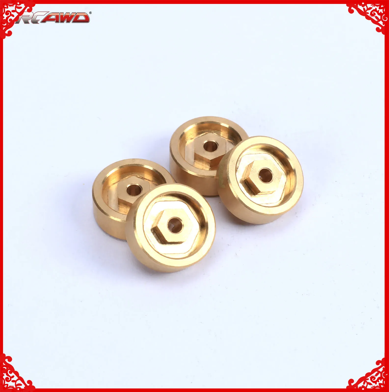 RCAWD Copper counterweight Full brass wheel hex hub adapter 46g For 1/18 HOBBYPLUS 4WD Crawlers upgrades parts